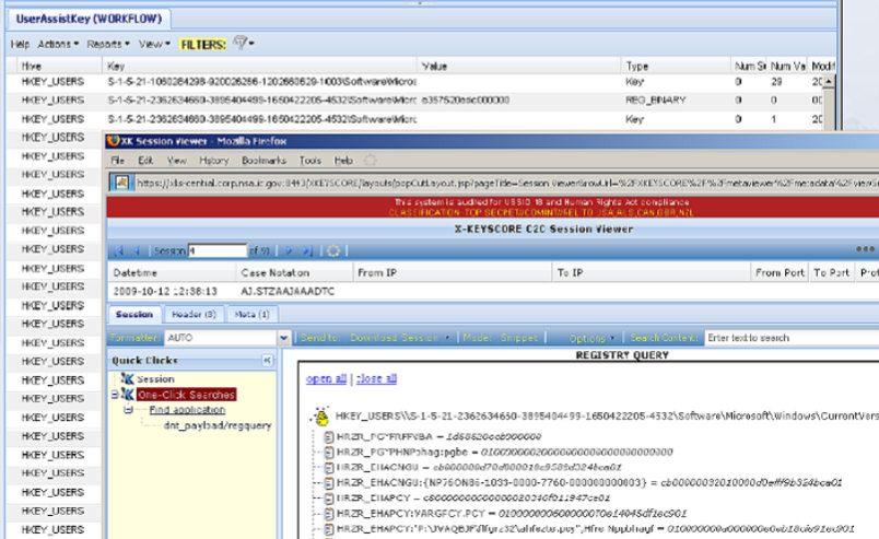 Screenshot showing the Windows registry entries